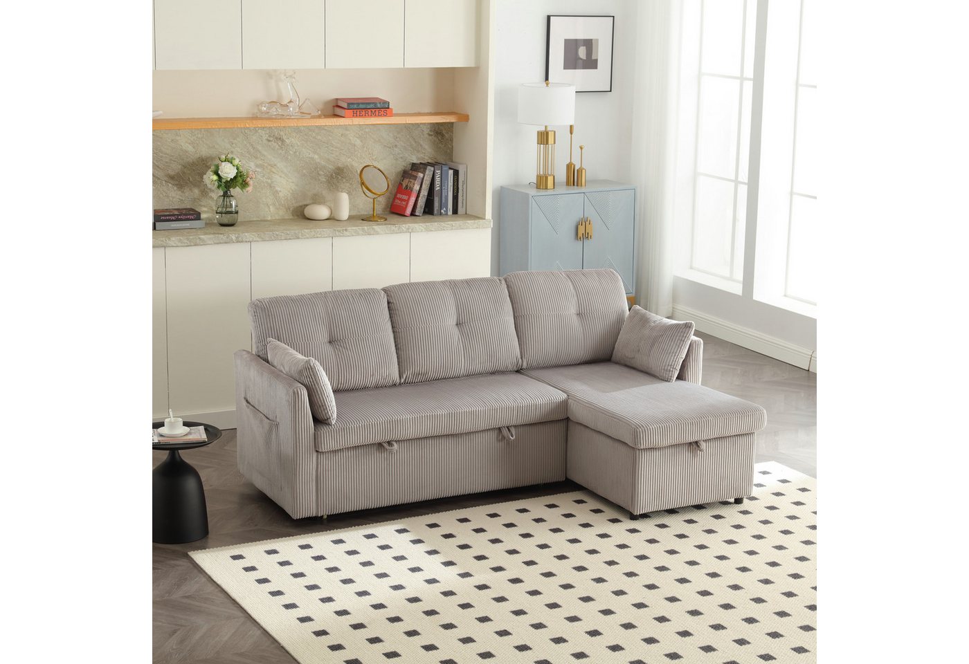 REDOM Sofa Modulares Ecksofa modulares Sofa Sofabett, Multifunktionales Sof günstig online kaufen