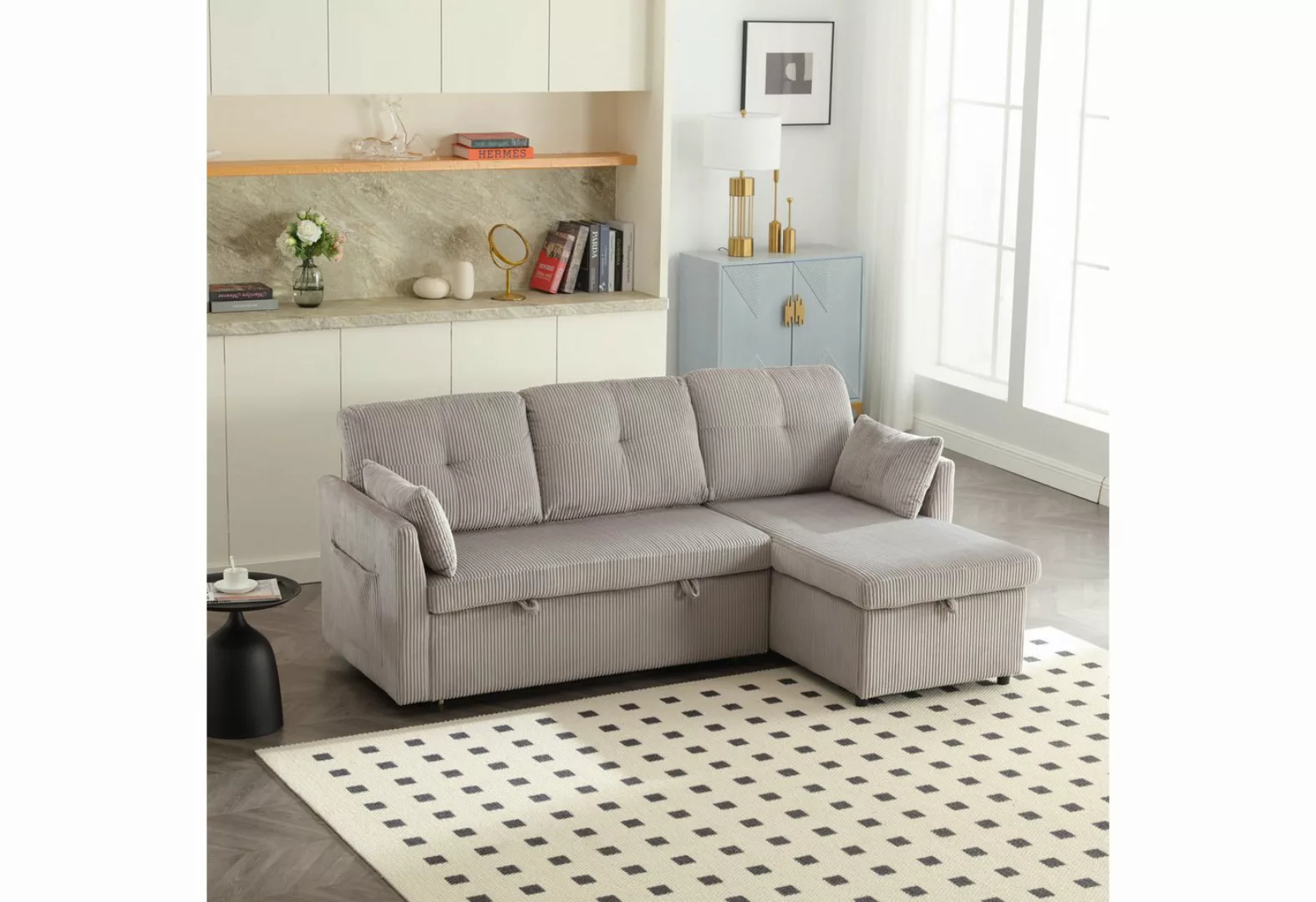 REDOM Sofa Modulares Ecksofa modulares Sofa Sofabett, Multifunktionales Sof günstig online kaufen