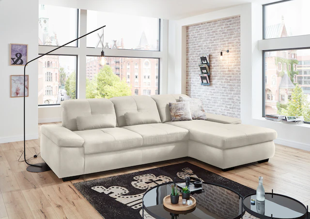 Die PlanBar Ecksofa »MP-IN16012 L-Form, mit Federkern-Polsterung«, inkl. Si günstig online kaufen