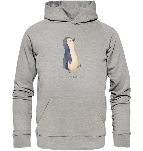 Mr. & Mrs. Panda Hoodie Größe XXL Pinguin marschieren - Heather Grey - Gesc günstig online kaufen