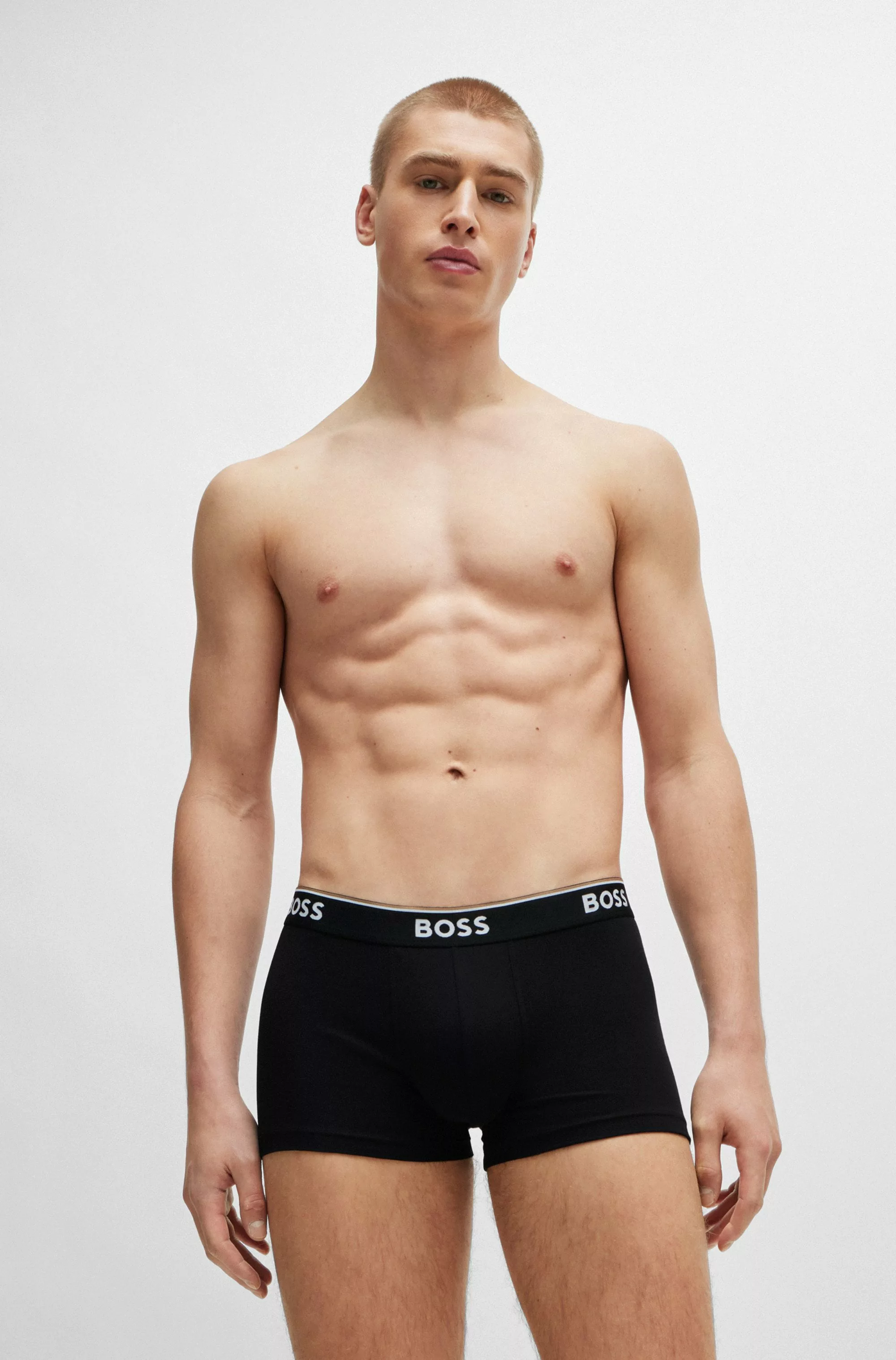 BOSS Boxer, (Packung, 3 St., 3er-Pack), mit BOSS Schriftzug auf dem Bund günstig online kaufen