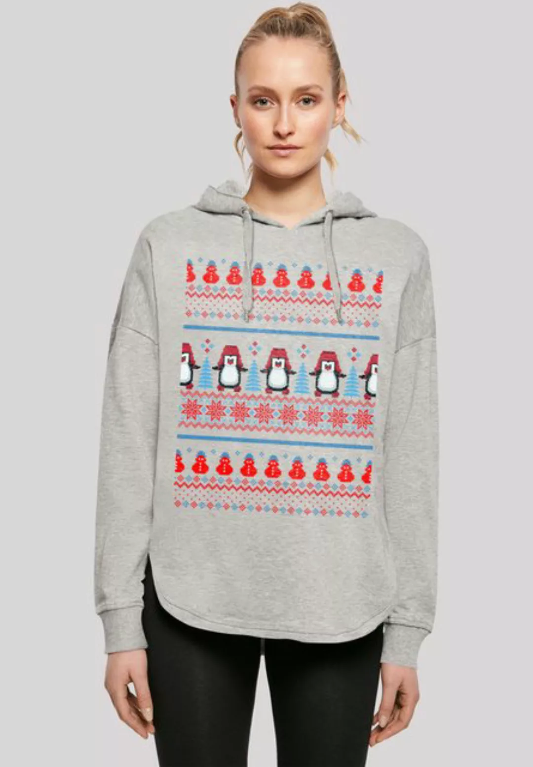 F4NT4STIC Kapuzenpullover Christmas Pinguin Muster Print günstig online kaufen