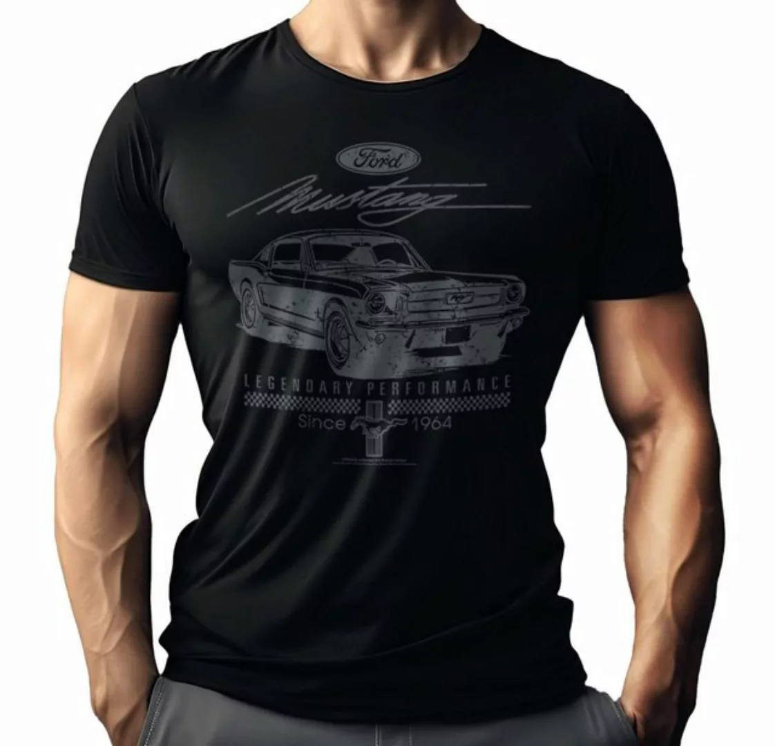 GASOLINE BANDIT® T-Shirt für US-Car Ford Mustang Fahrer und Fans - Original günstig online kaufen