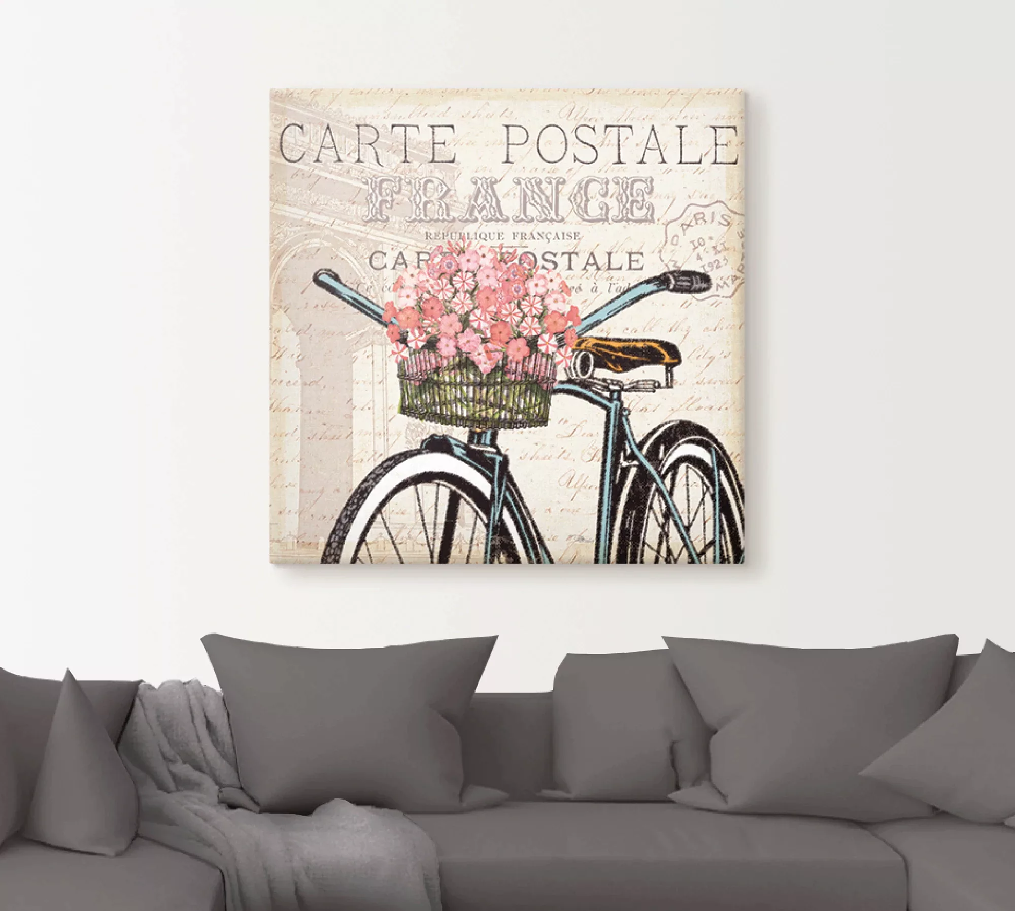 Artland Leinwandbild "Paris Fahrt II", Fahrräder, (1 St.), auf Keilrahmen g günstig online kaufen