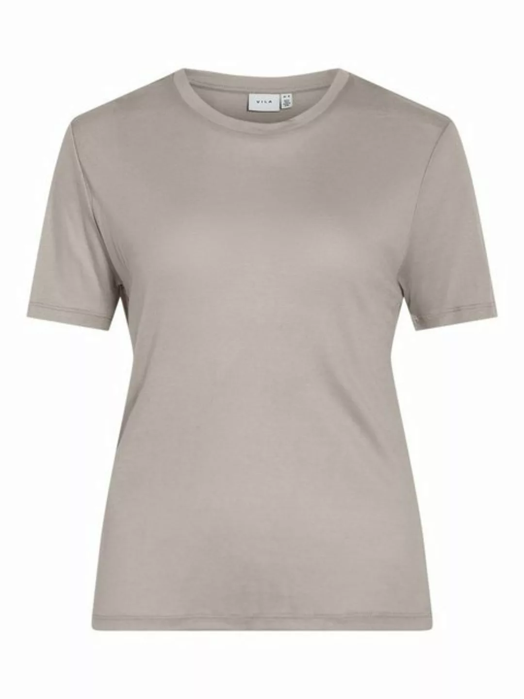 Vila T-Shirt T-Shirt Rundhals Enger Schnitt Kurzarm 7766 in Grau-2 günstig online kaufen
