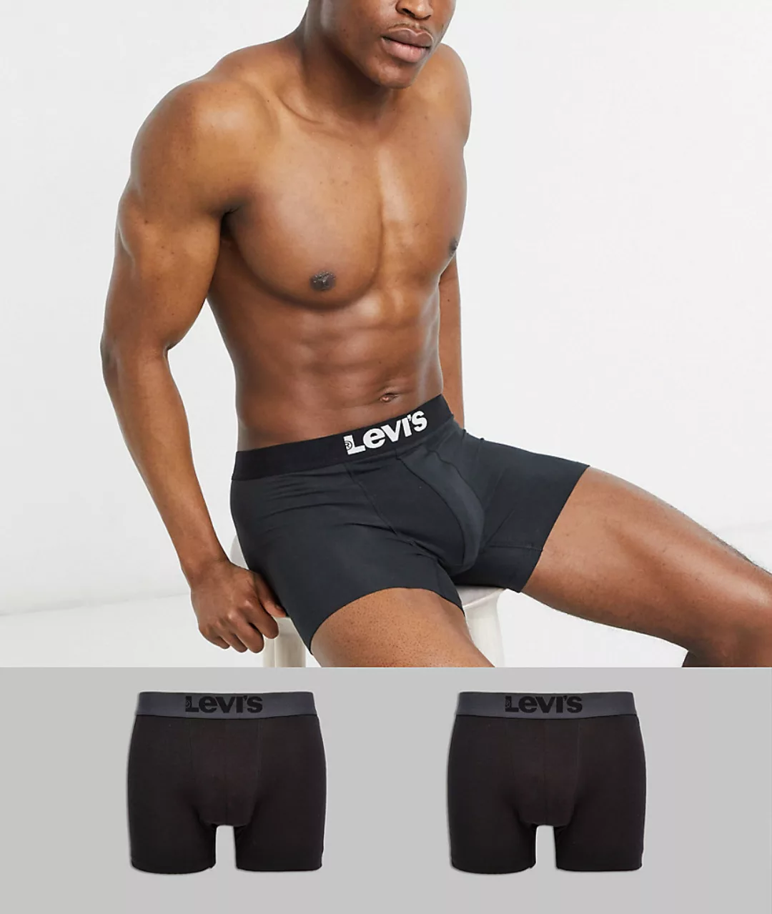 Levi's – Unterhosen im 2er-Pack-Schwarz günstig online kaufen
