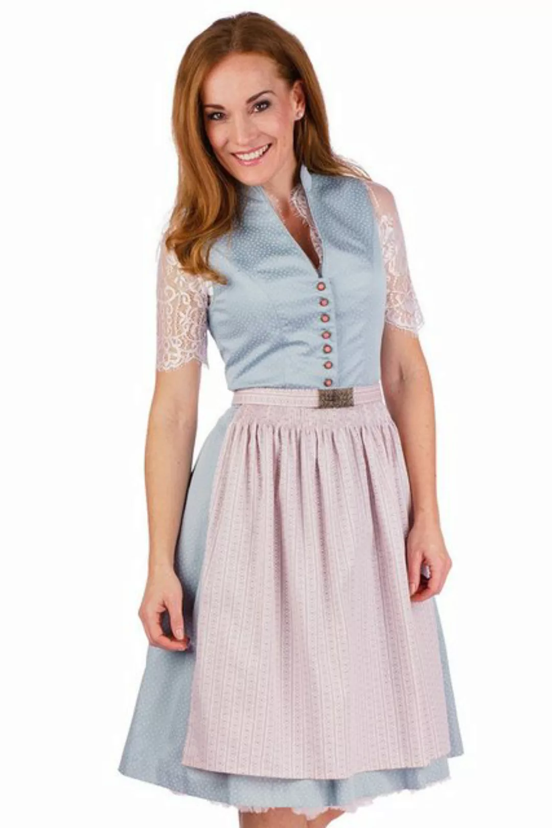 Alpenwahnsinn Dirndl Retro Dirndl 2tlg. - JOLENA - hellblau/zartrosé günstig online kaufen