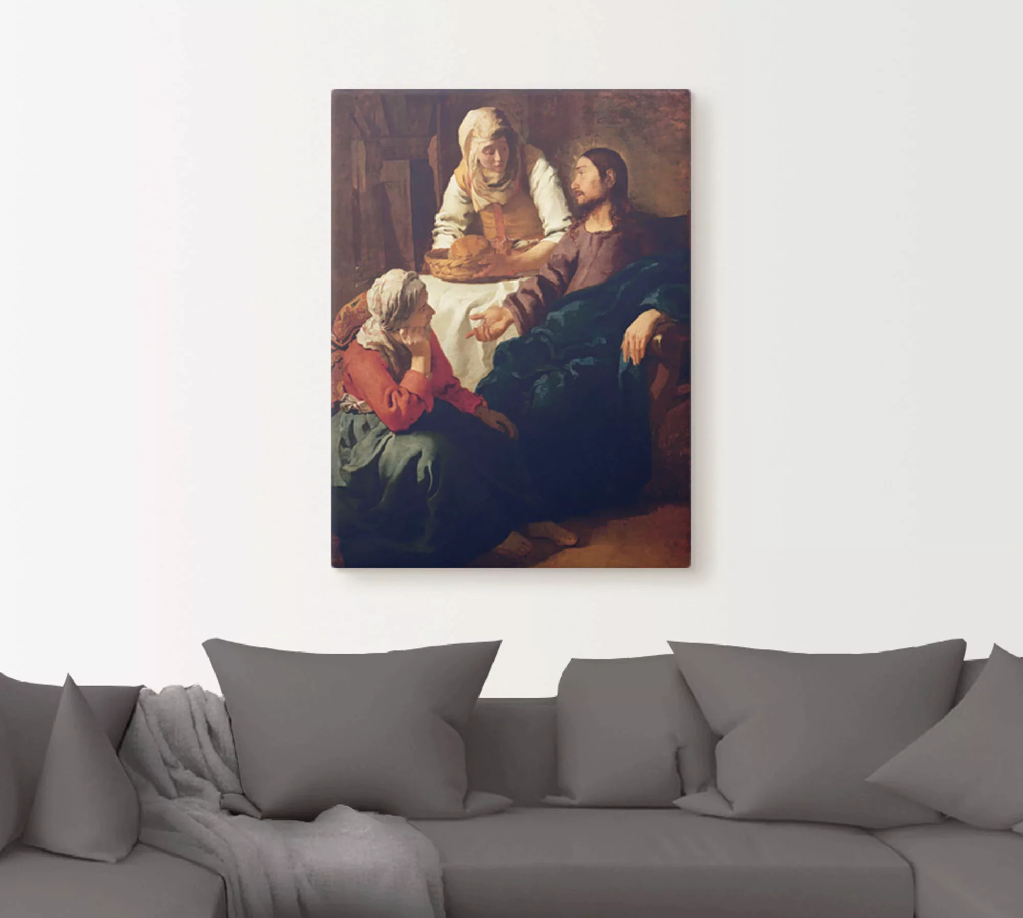 Artland Leinwandbild "Christus im Hause von Martha und Maria", Religion, (1 günstig online kaufen