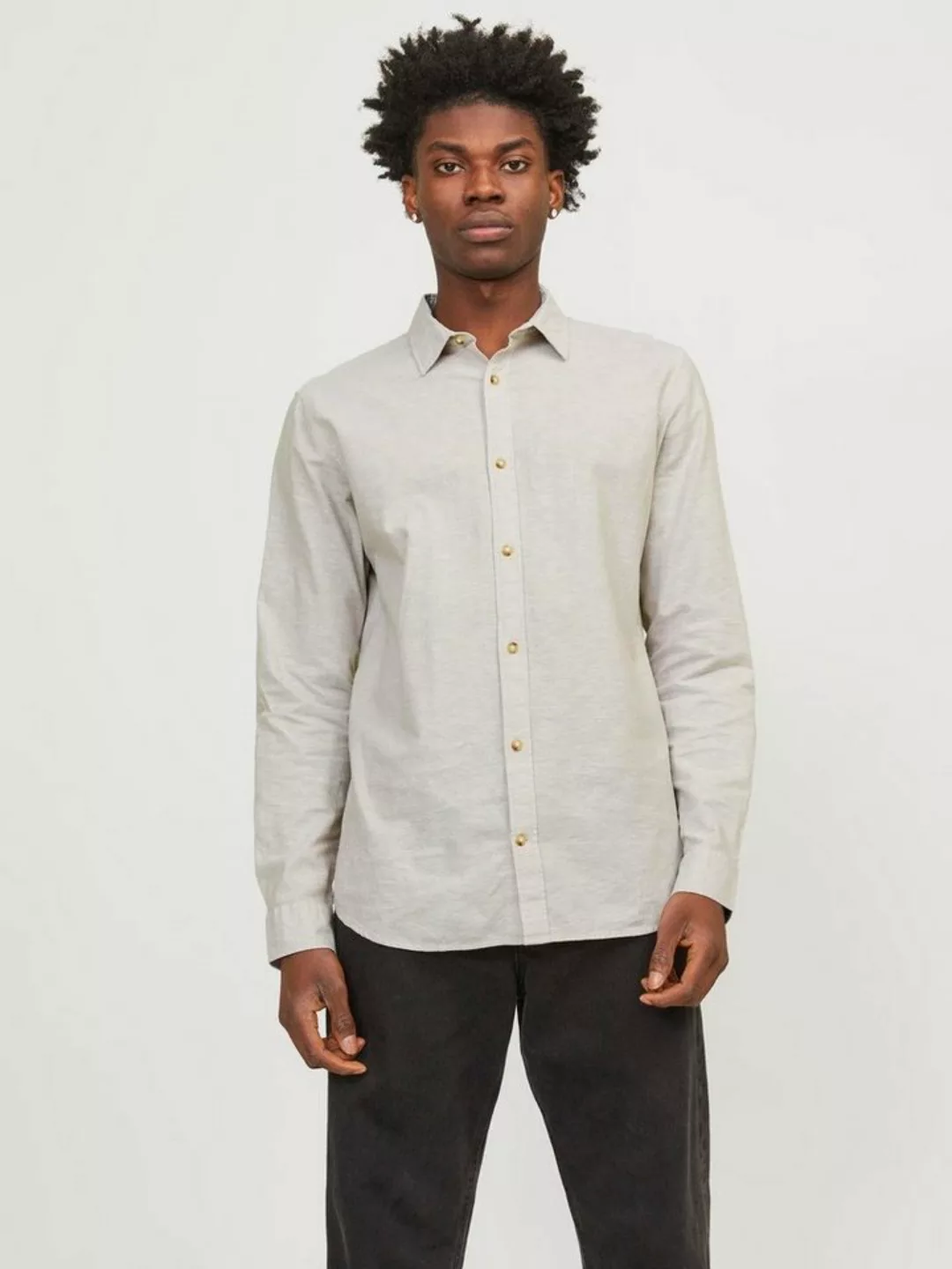 Jack & Jones Langarmhemd JJESUMMER LINEN BLEND SHIRT LS SN günstig online kaufen