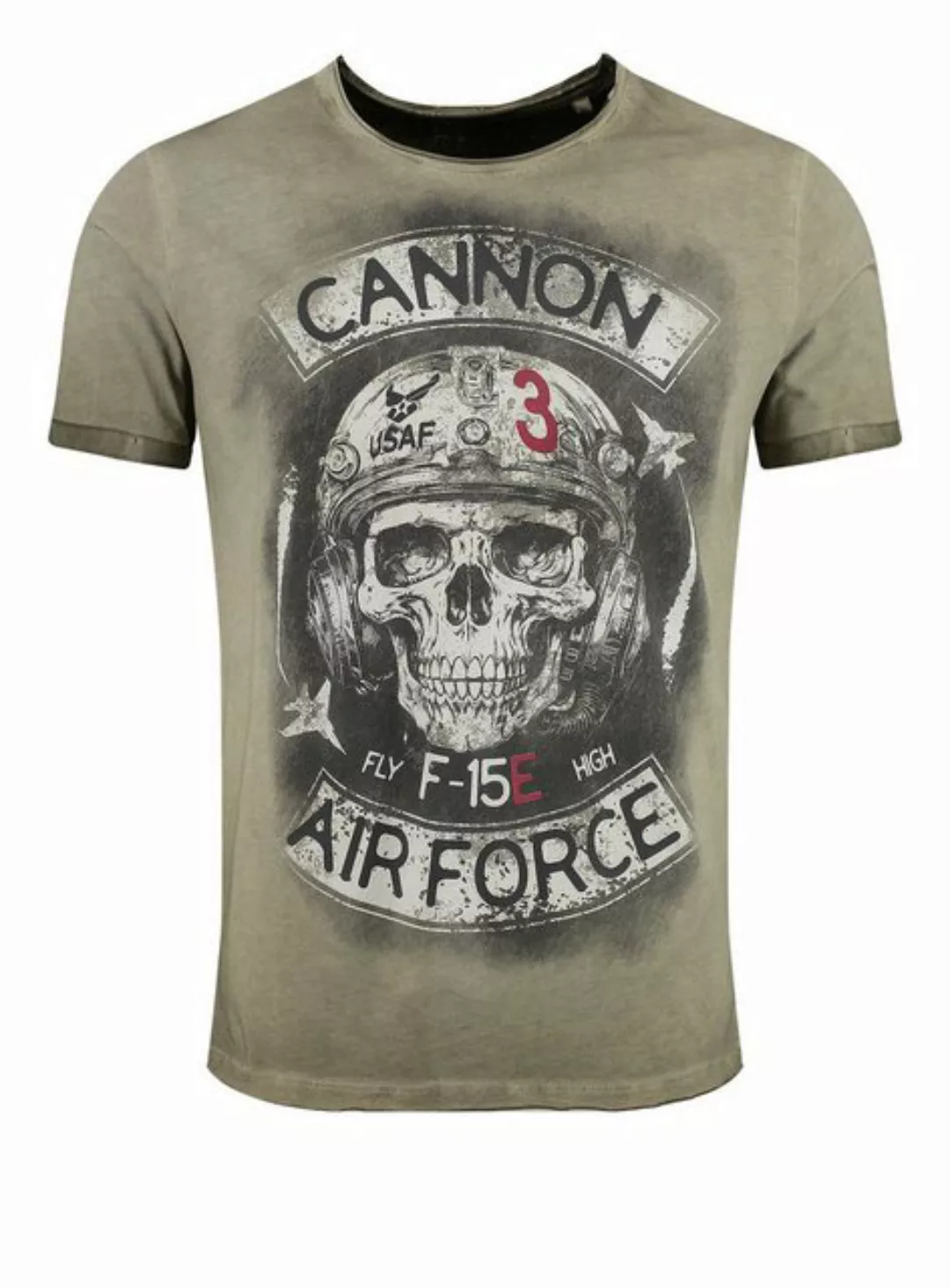 Key Largo T-Shirt T-Shirt Cannon Skull USA Air Force Print Motiv vintage Lo günstig online kaufen