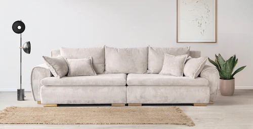 Home affaire Big-Sofa "Katja", Breite 275 cm, Cord-Bezug günstig online kaufen