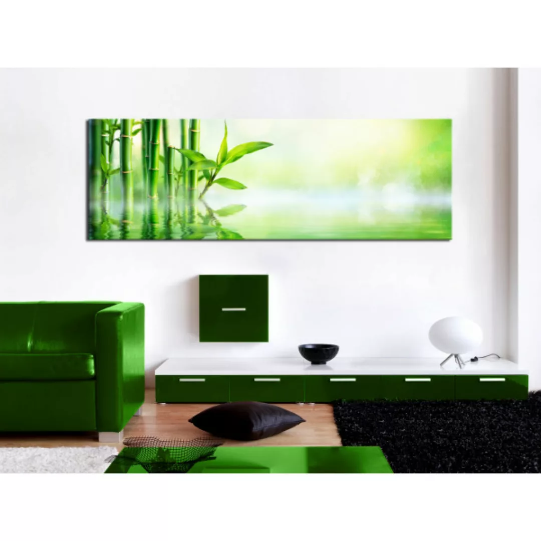 Bild auf Leinwand Green Bamboo XXL günstig online kaufen