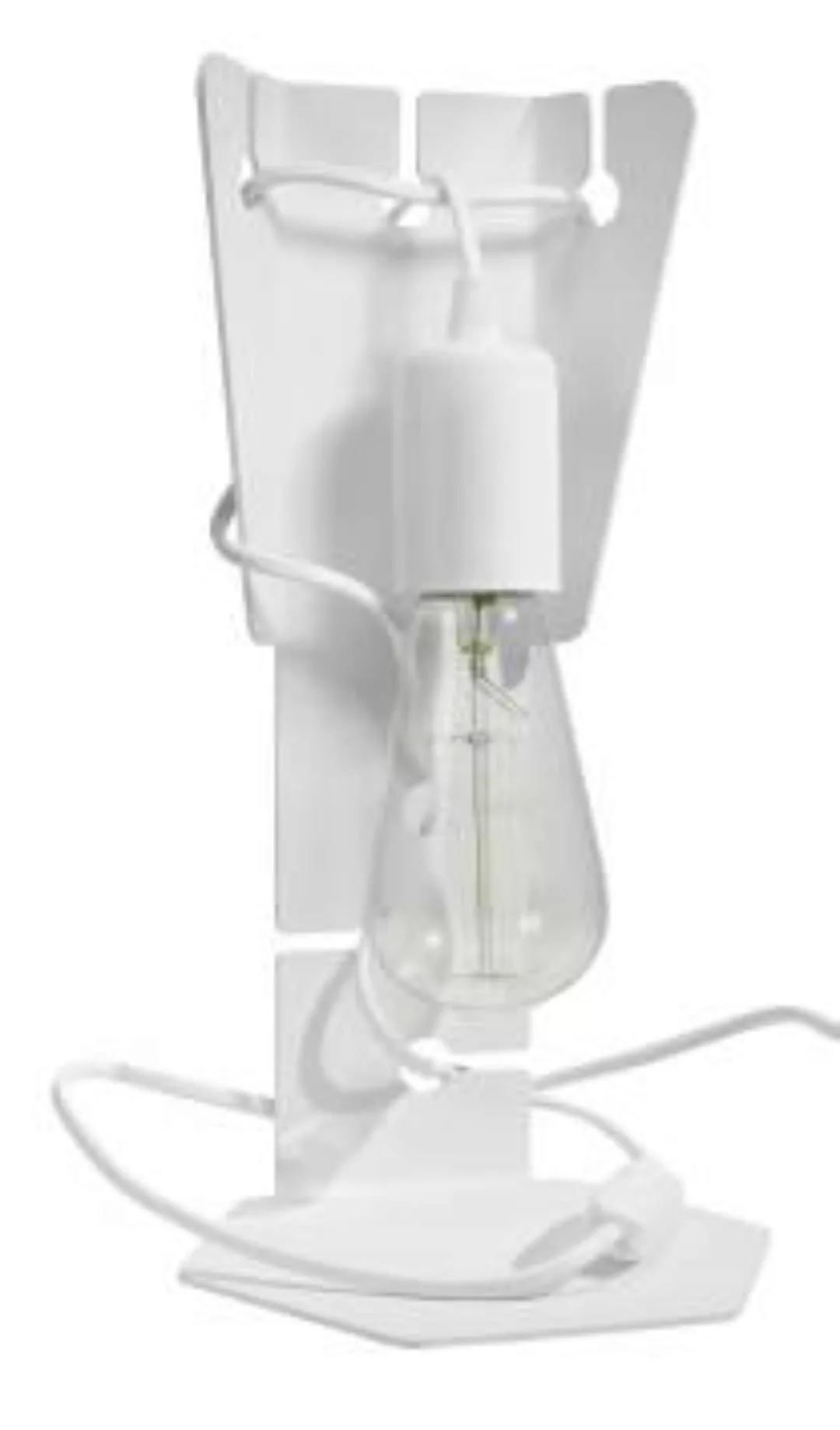 Tischlampe Metall Weiß 31 cm klein Modern dekorativ E27 günstig online kaufen