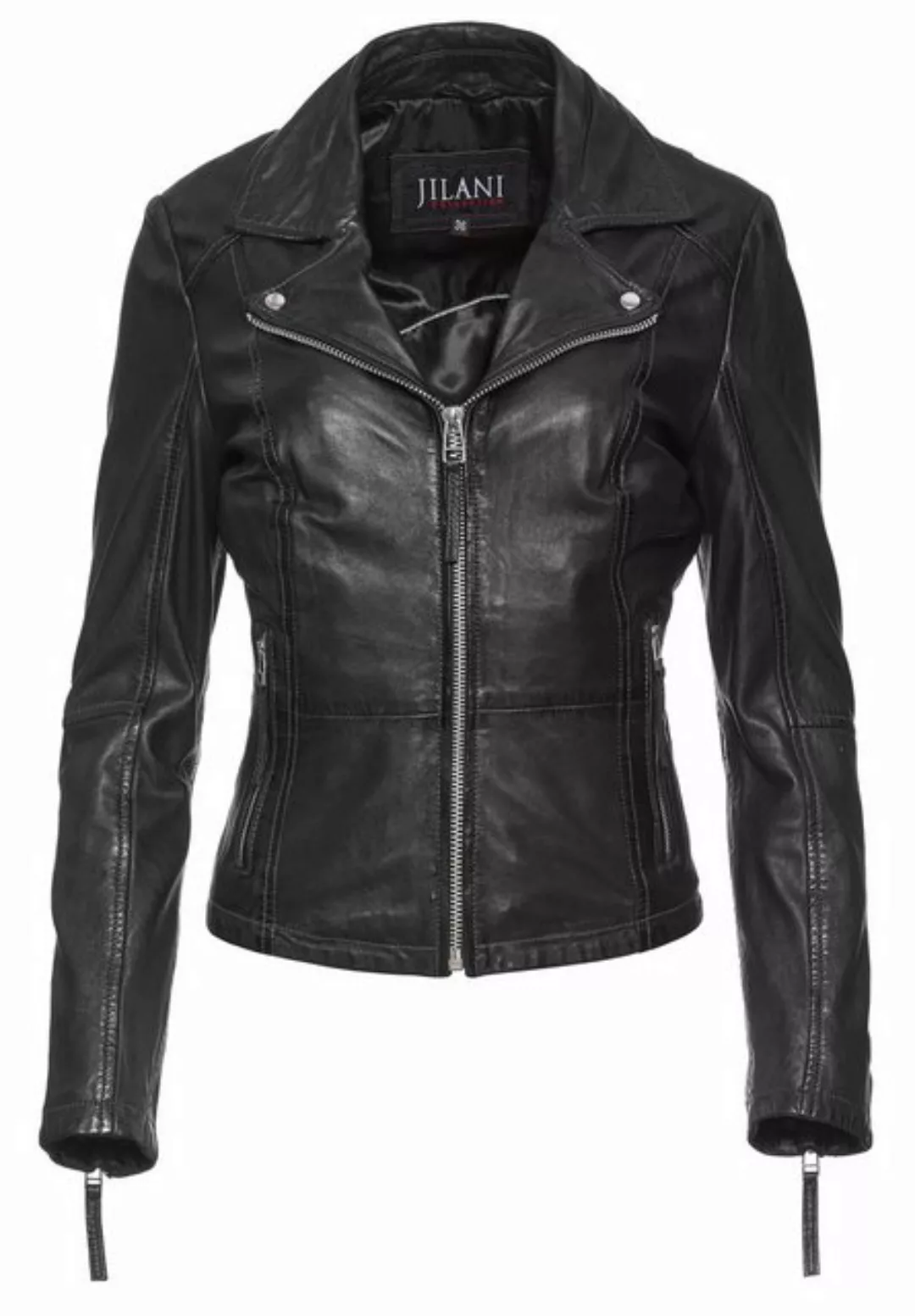 Jilani Lederjacke MQ-45130 mit Reißverschluss im klassischen Biker Style günstig online kaufen