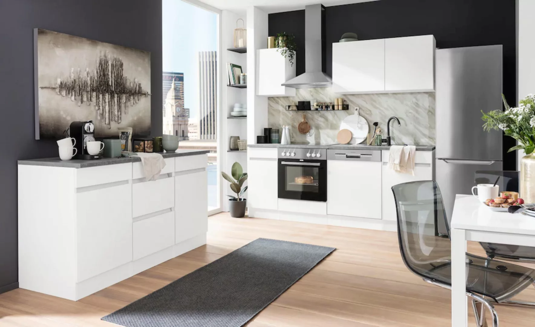 OPTIFIT Küchenzeile "Roth", mit E-Geräten, Breite 210 cm günstig online kaufen
