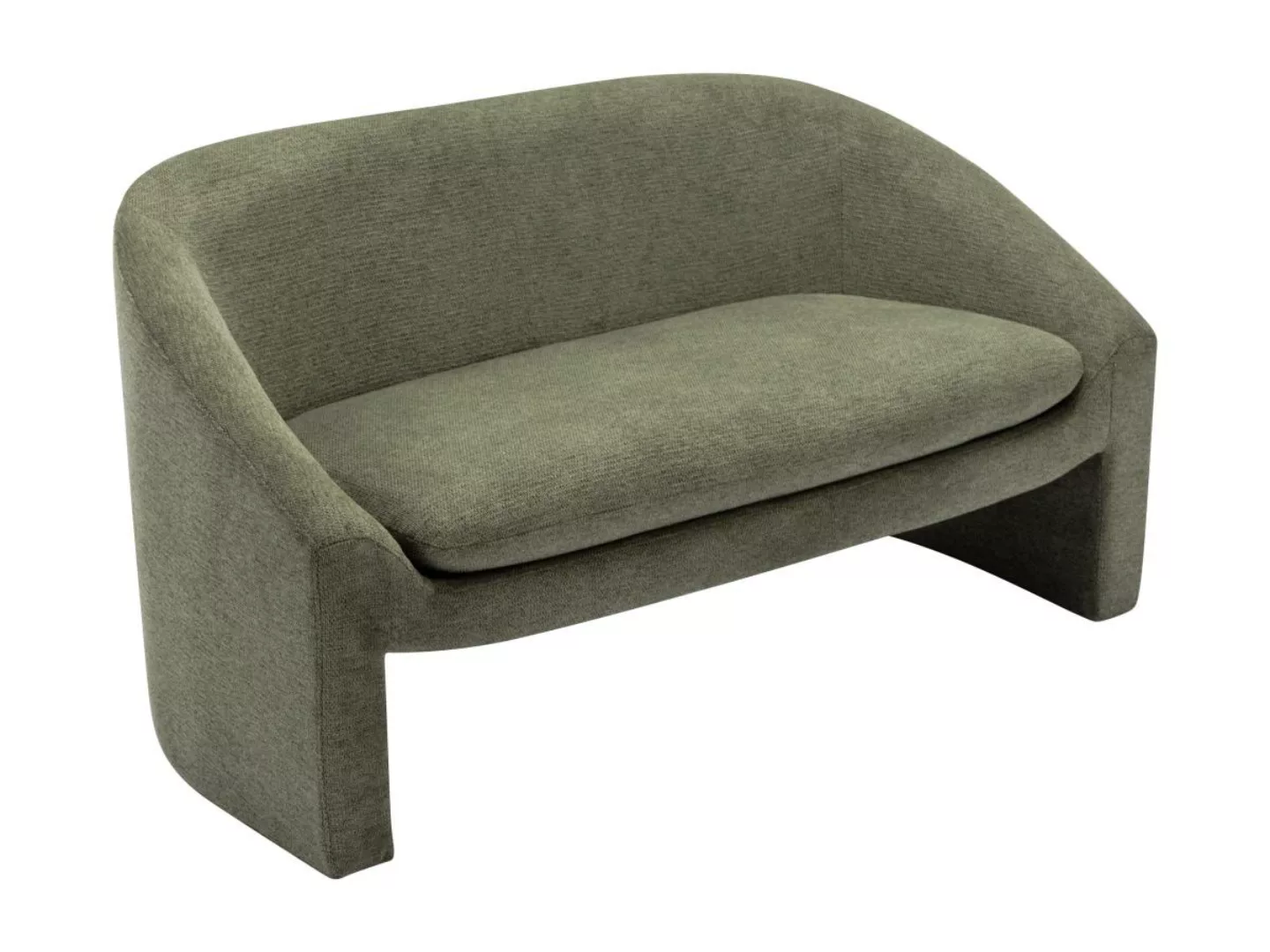 Sofa 2-Sitzer - Stoff - Grün - OSSANA günstig online kaufen
