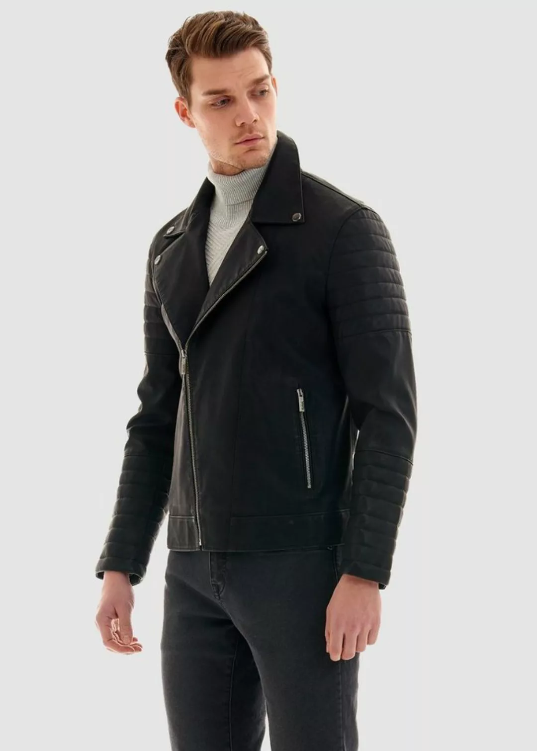 Pierre Cardin Lederimitatjacke im modischen Leder-Look günstig online kaufen