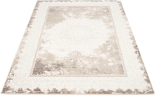 Carpet City Teppich »Platin 8058«, rechteckig, Kurzflor, Bordüre, Glänzend günstig online kaufen