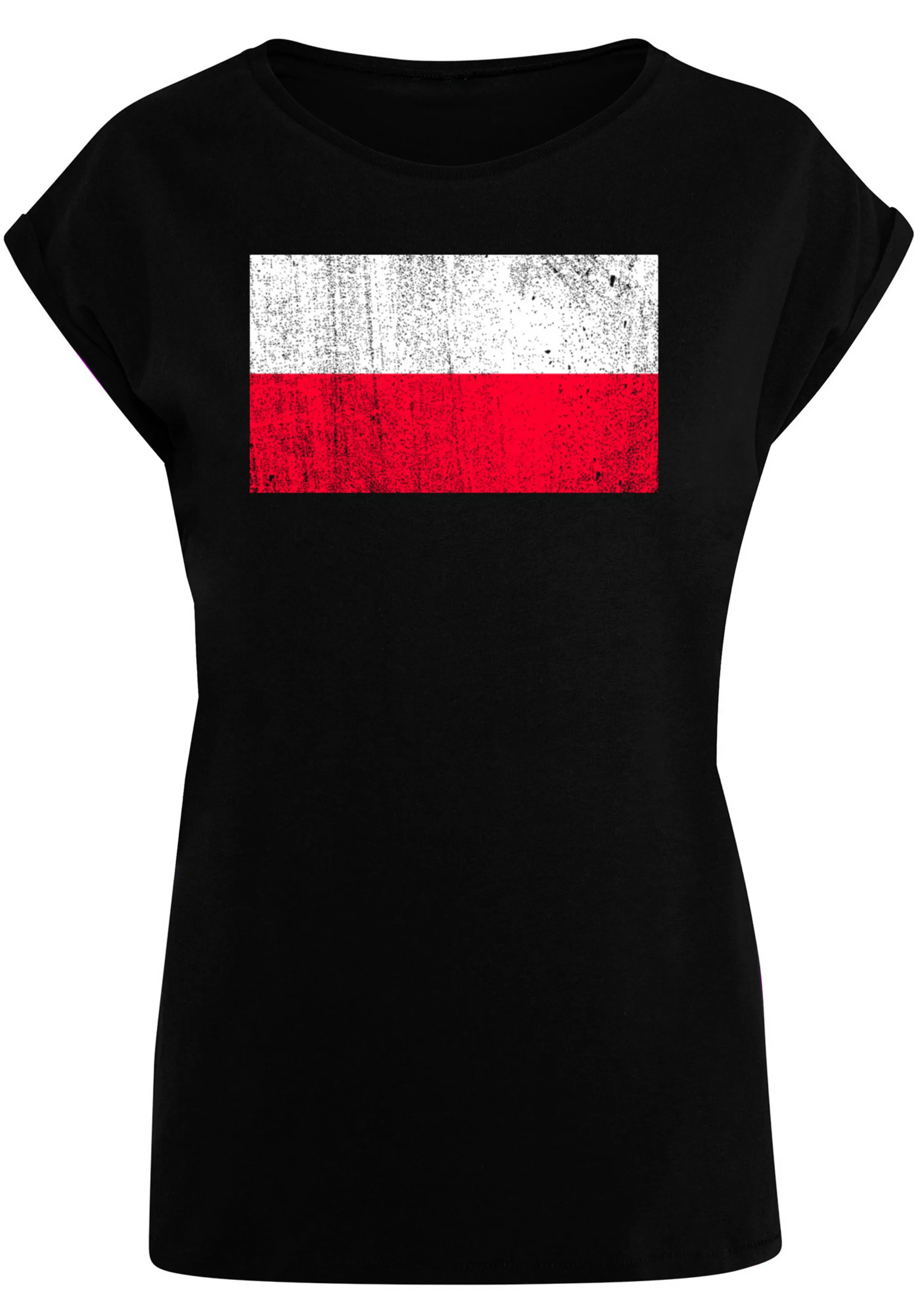 F4NT4STIC T-Shirt "Poland Polen Flagge distressed", Print günstig online kaufen