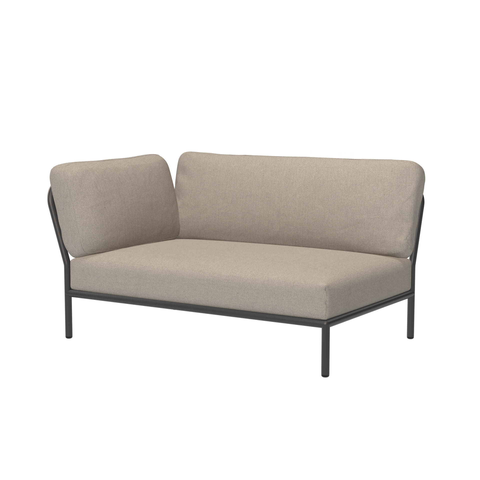 LEVEL Outdoor Sofa Lounge-Modul 2 Asche Dunkelgrau Links günstig online kaufen