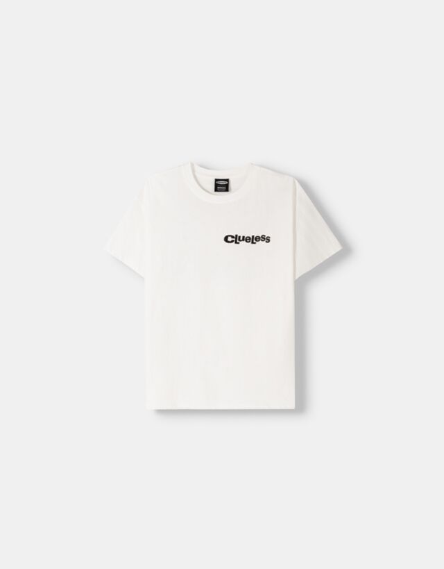 Bershka T-Shirt Clueless Bskteen Xs Grbrochenes Weiss günstig online kaufen