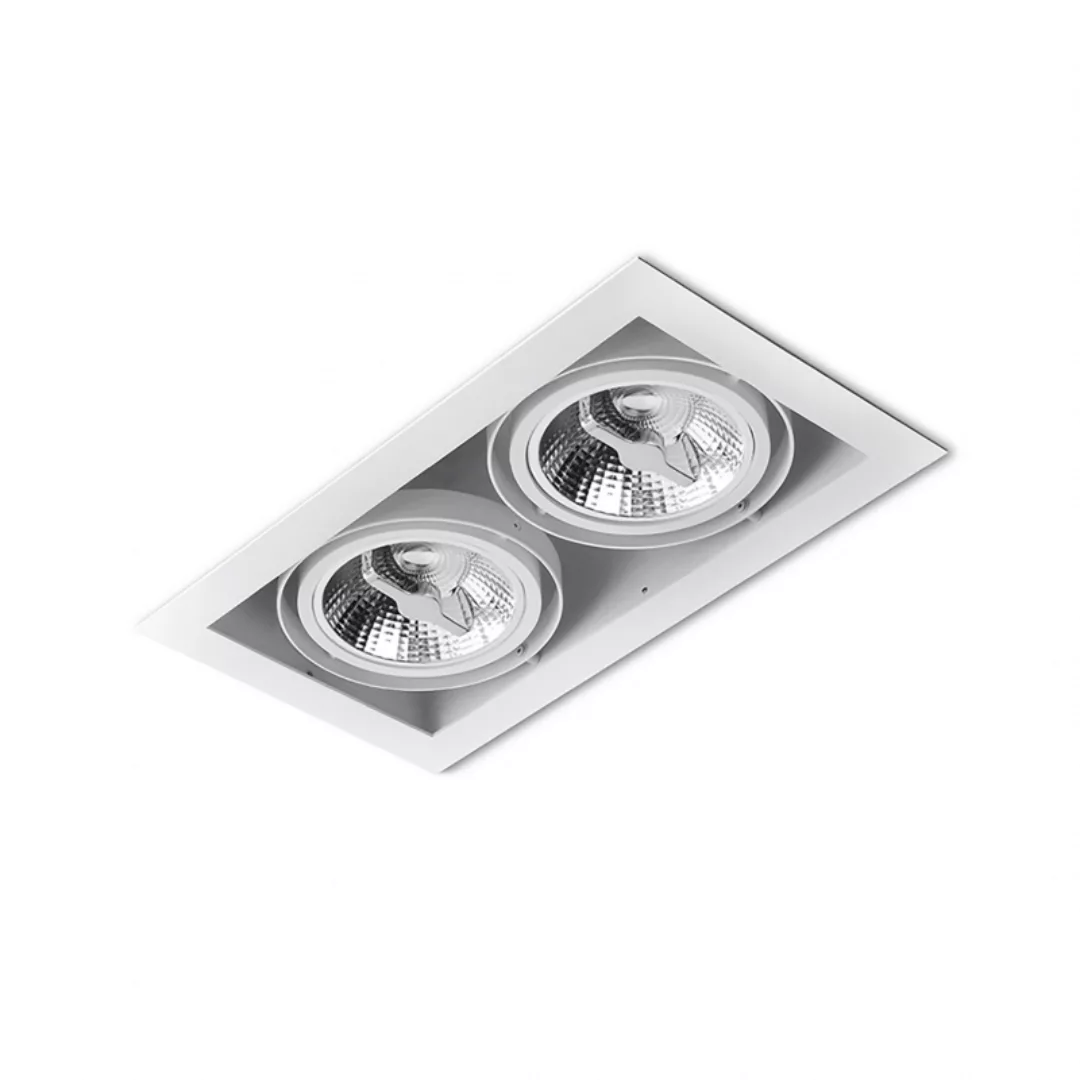 Spot SQUARES 111x2 230V Phase-Control Einbau-Weiß Aufbau QS 35112-0000-U8-P günstig online kaufen