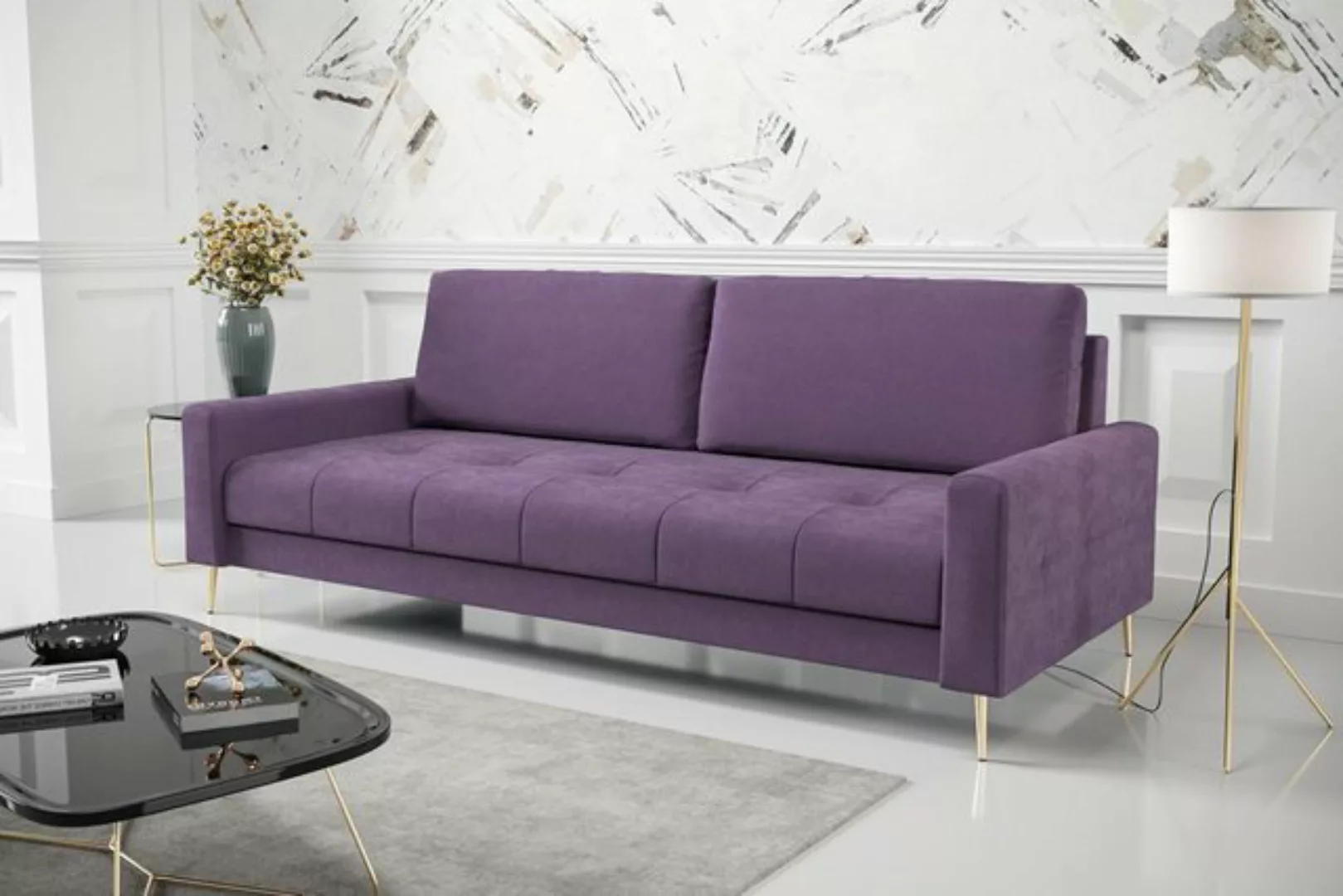 Xlmoebel Sofa Dreisitzer Textil-Sofa mit edlem Design - Möbel in Übergröße günstig online kaufen