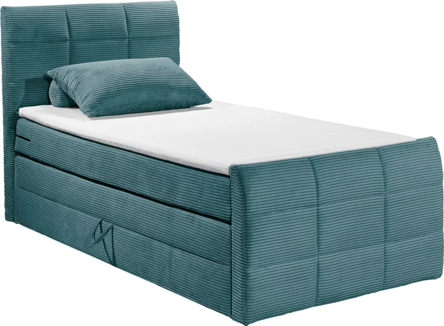 ED EXCITING DESIGN Boxspringbett »Bolivia«, harte Seite mit Kokosmatte, wei günstig online kaufen
