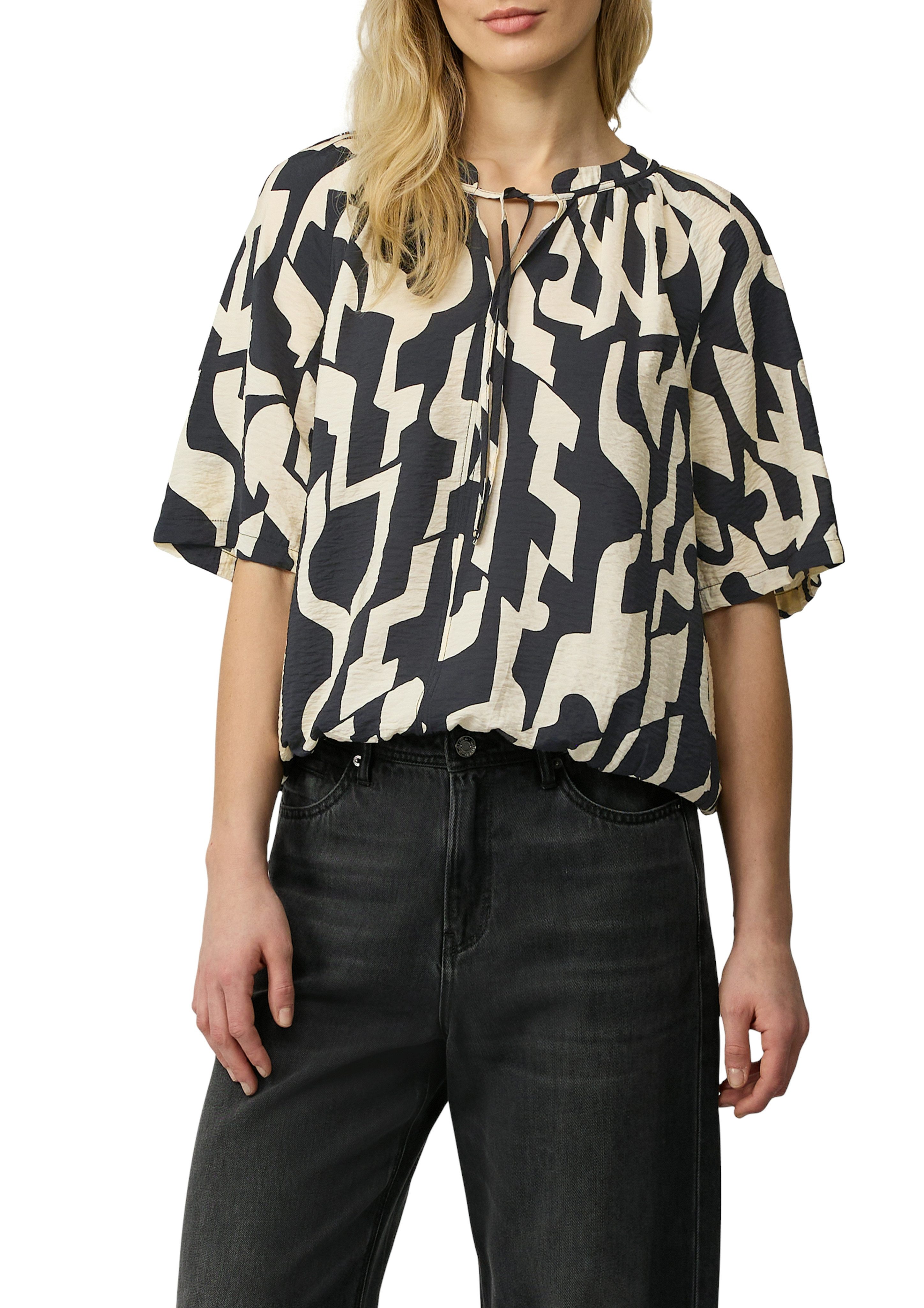 s.Oliver Kurzarmbluse mit All-Over Print günstig online kaufen
