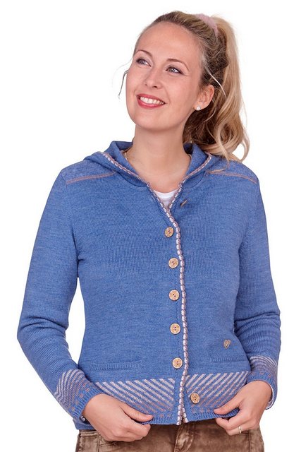 Spieth & Wensky Trachtenstrickjacke Trachten Strickjacke - WINKA - hellblau günstig online kaufen