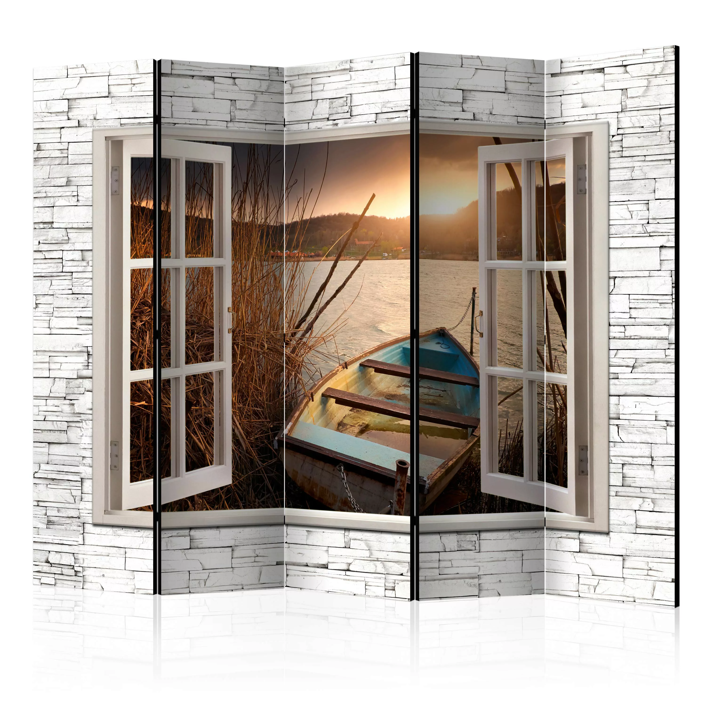 5-teiliges Paravent - Autumnal Lake Ii [room Dividers] günstig online kaufen