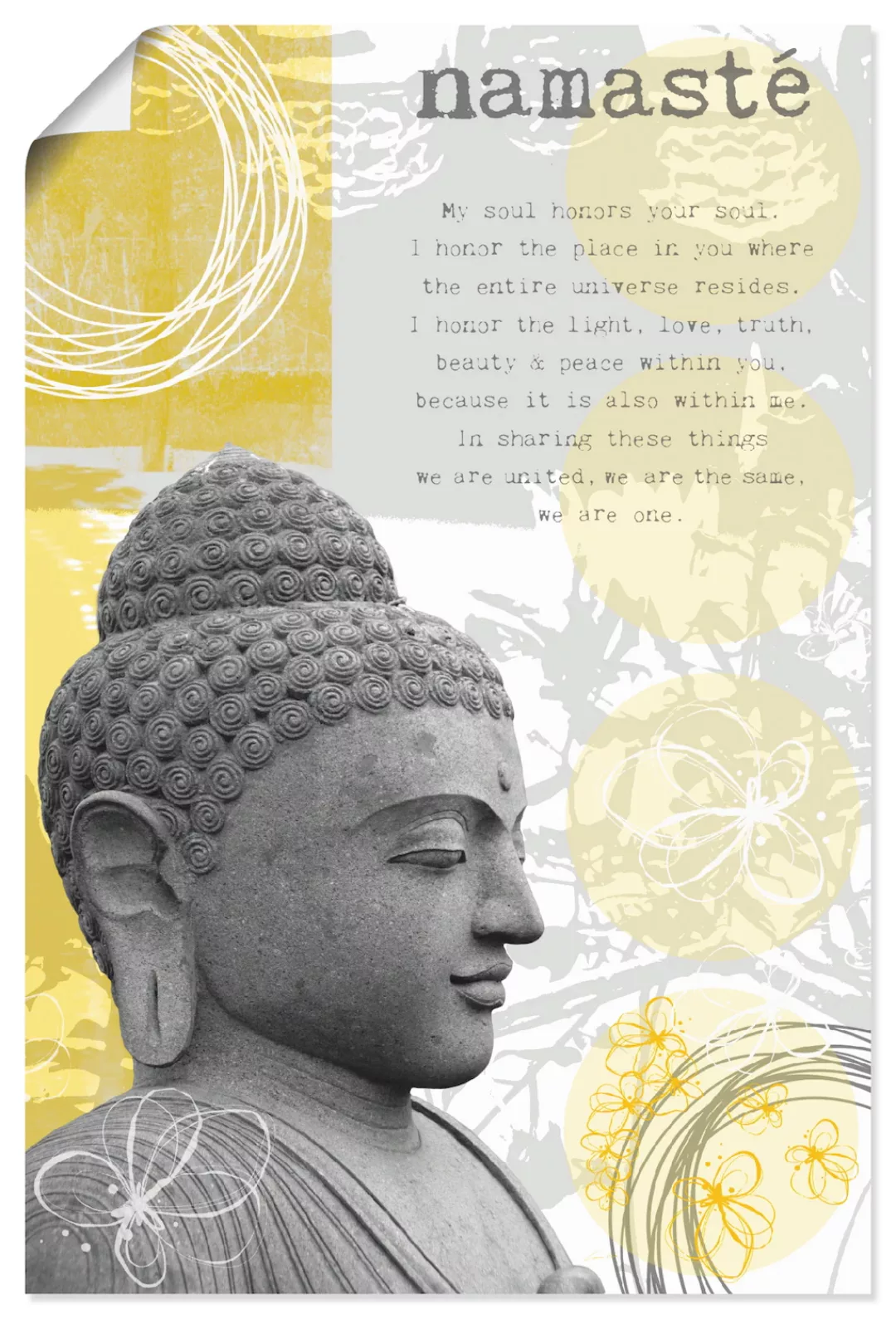 Artland Wandbild "Buddha I", Religion, (1 St.) günstig online kaufen