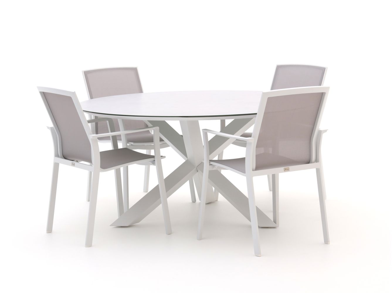 Bellagio Dranera/Ferrone ø 150cm dining tuinset 6-delig stapelbaar günstig online kaufen