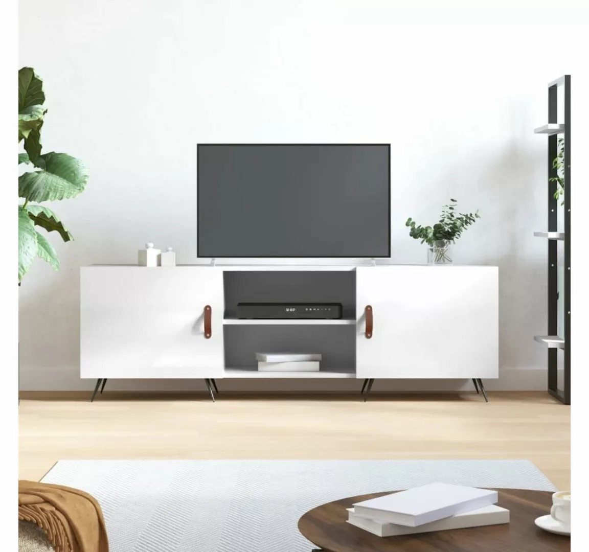 vidaXL TV-Schrank TV-Schrank Hochglanz-Weiß 150x30x50 cm Holzwerkstoff TV-L günstig online kaufen
