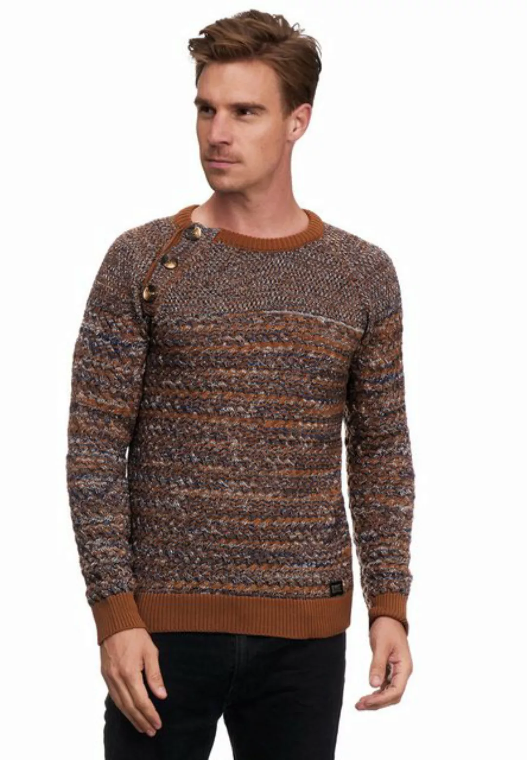 Rusty Neal Strickpullover, mit modischen Knöpfen günstig online kaufen