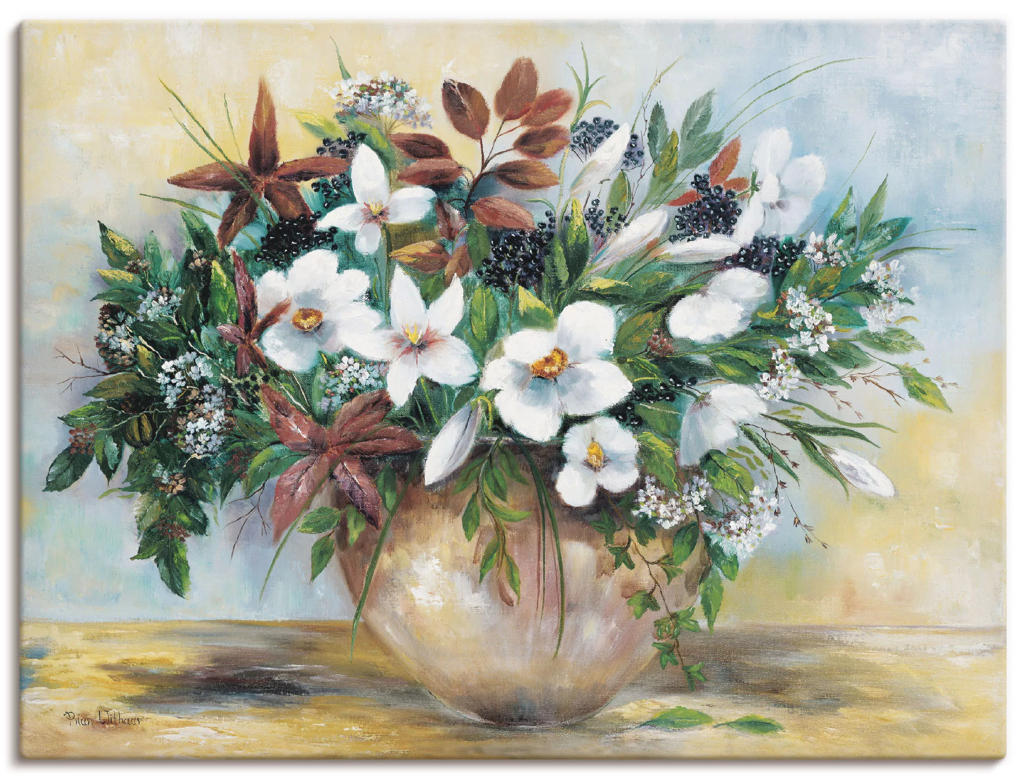 Artland Leinwandbild »Großzügige Blüten«, Blumen, (1 St.), auf Keilrahmen g günstig online kaufen