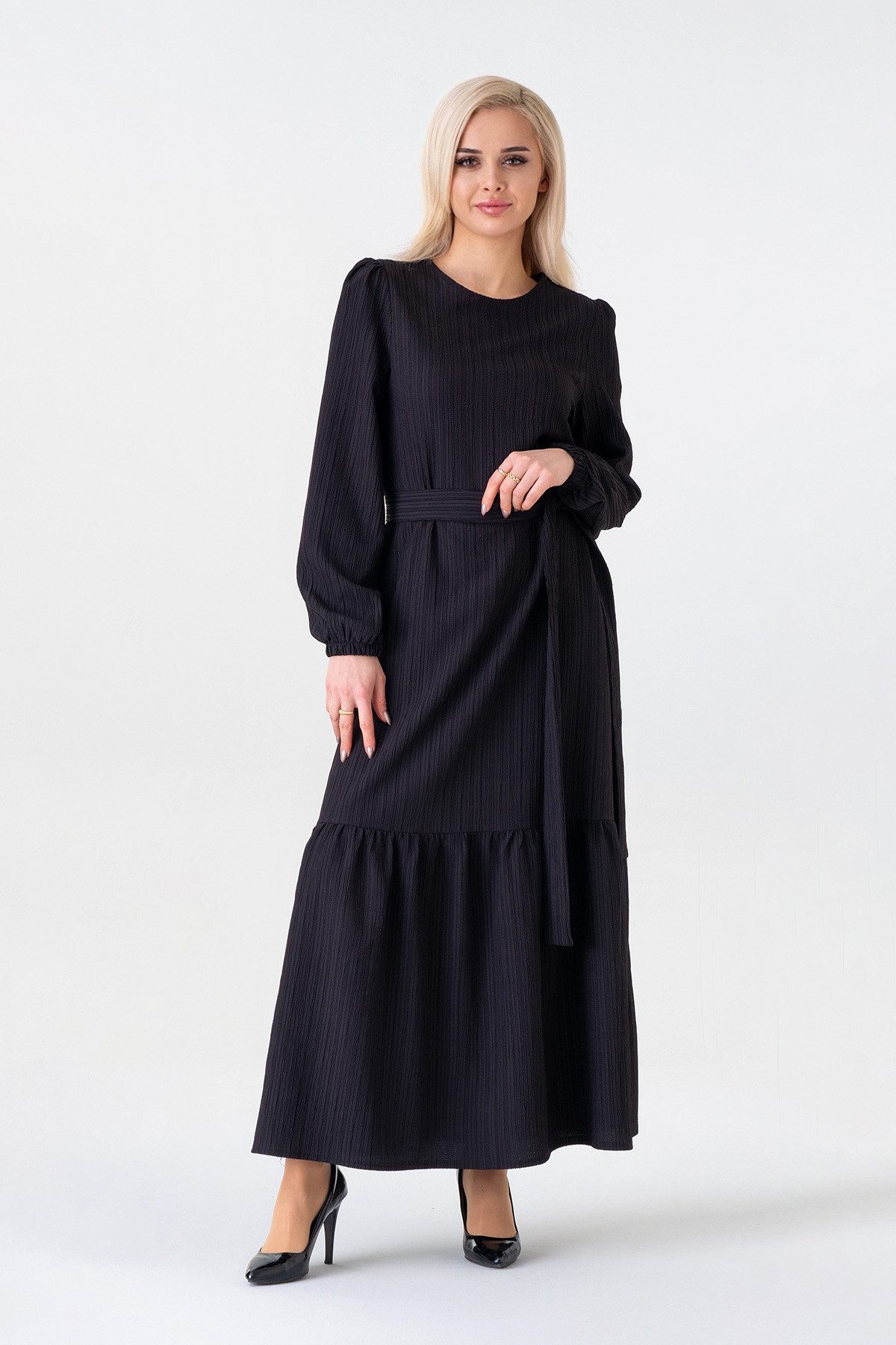 fashionshowcase Maxikleid Damen Crinkle Kleid mit günstig online kaufen