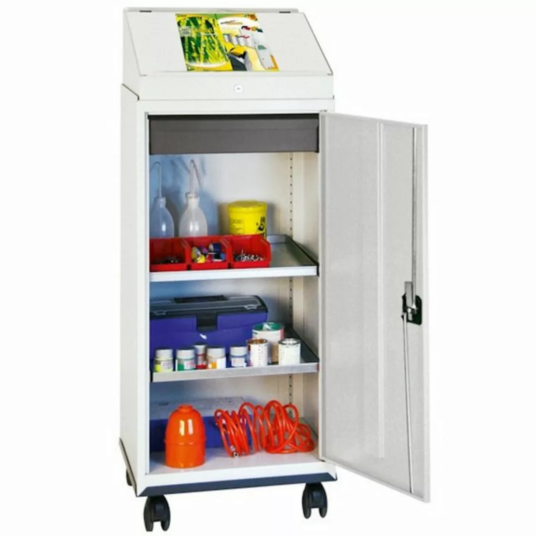 PROREGAL® Werkzeugschrank Fahrbares Schrankpult, HxBxT 131x50x50cm, Lichtgr günstig online kaufen