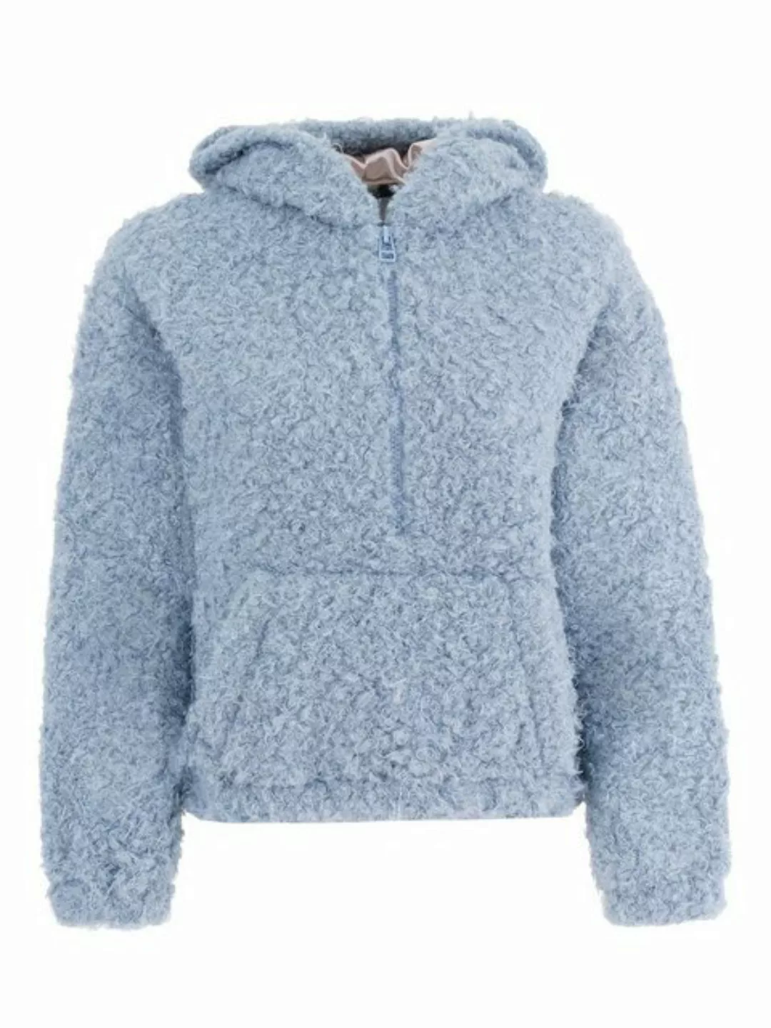 freshlions Plüschjacke Freshlions Woolly Half Zip Hooded Sweat blau S günstig online kaufen