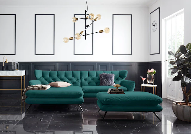 3C Candy Ecksofa "Beatrice Designsofa in moderner Retrooptik, bequem und ex günstig online kaufen