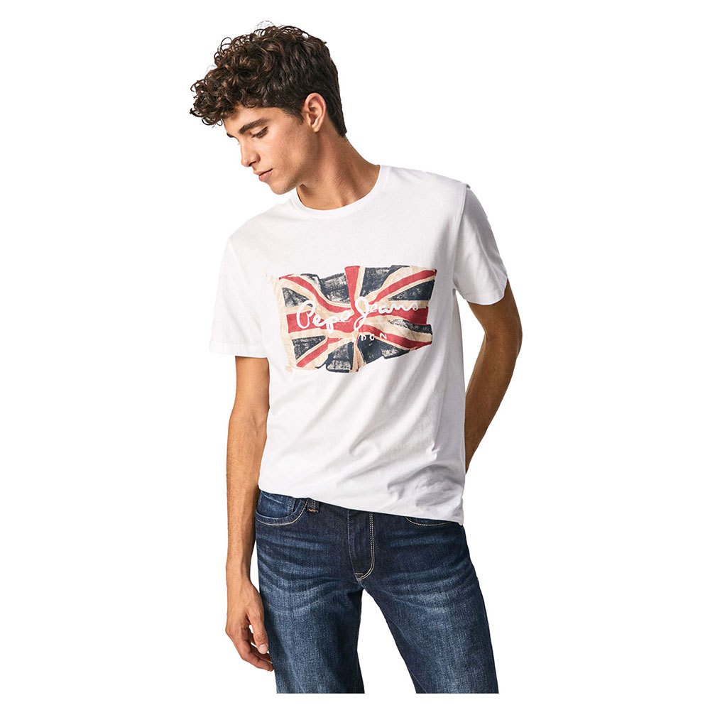 Pepe Jeans Flag Logo N T-shirt 2XL White günstig online kaufen