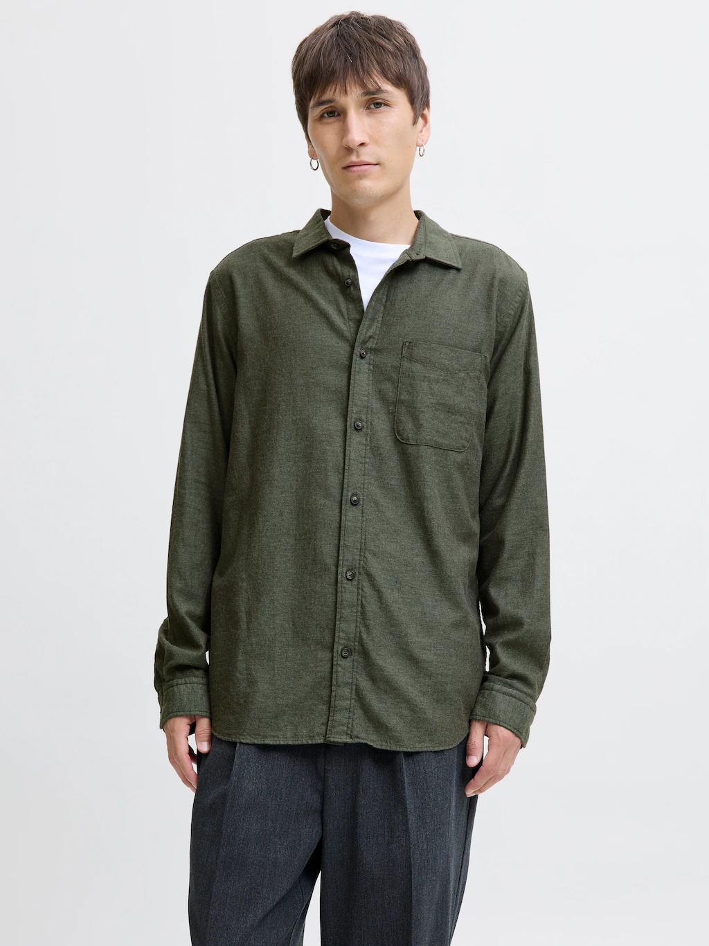 Jack & Jones Langarmhemd "JJECLASSIC MELANGE SHIRT L/S NOOS" günstig online kaufen
