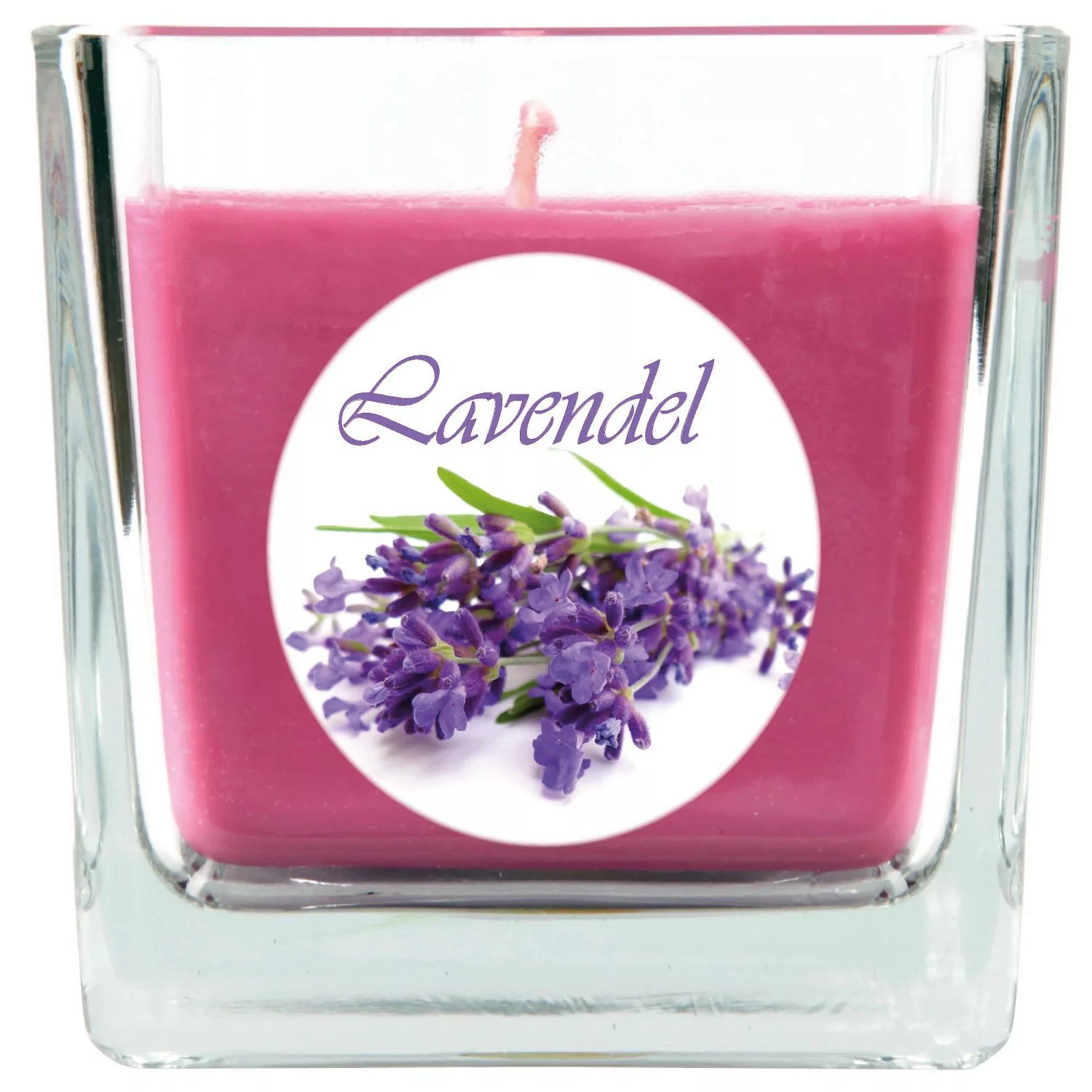 HS Candle Duftkerze & Glas Duft Bild Viereck 8 x 7,5 cm Lavendel günstig online kaufen