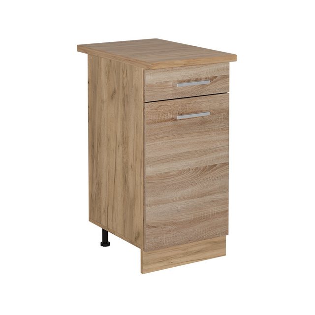 Vicco Unterschrank R-Line, Sonoma/Goldkraft Eiche, 40 cm, AP Eiche günstig online kaufen