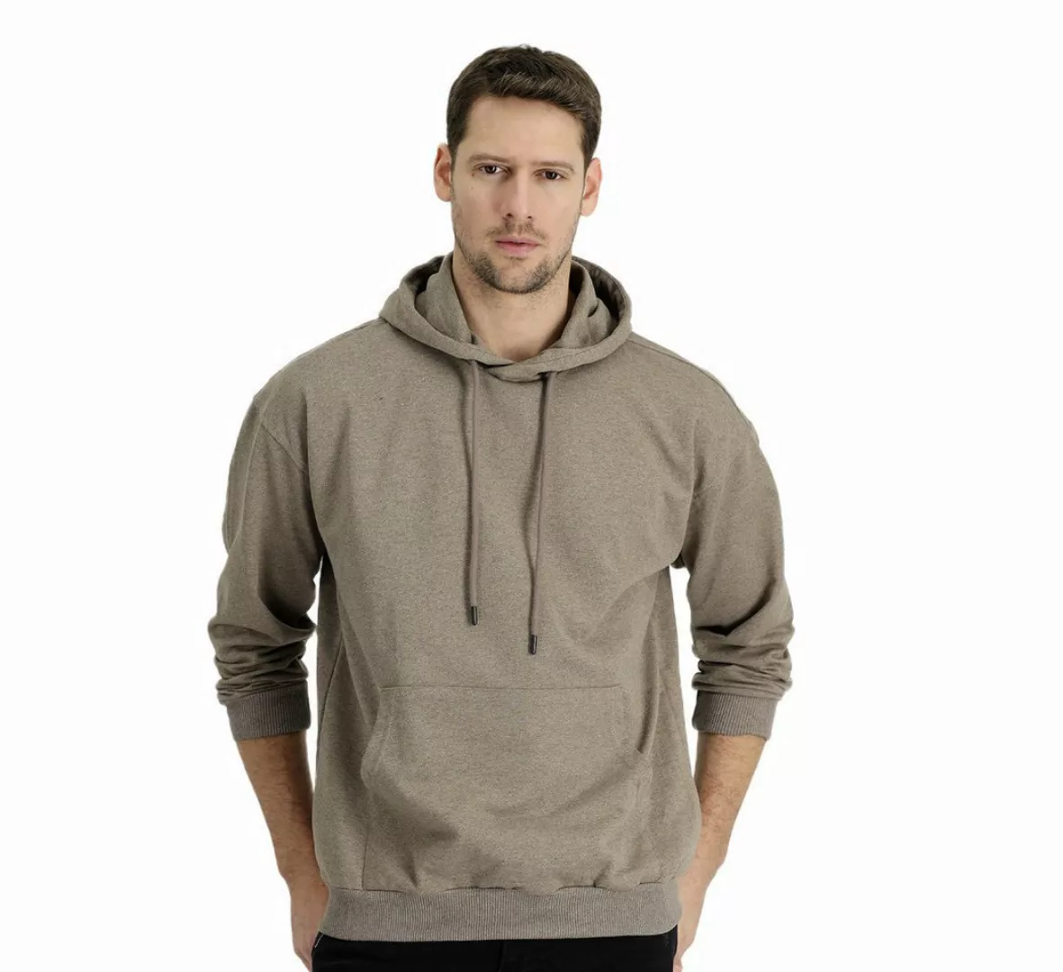 KIGILI Sweatshirt KIGILI Herren Kapuzen-Sweatshirt mit Taschen, Langarm, Re günstig online kaufen