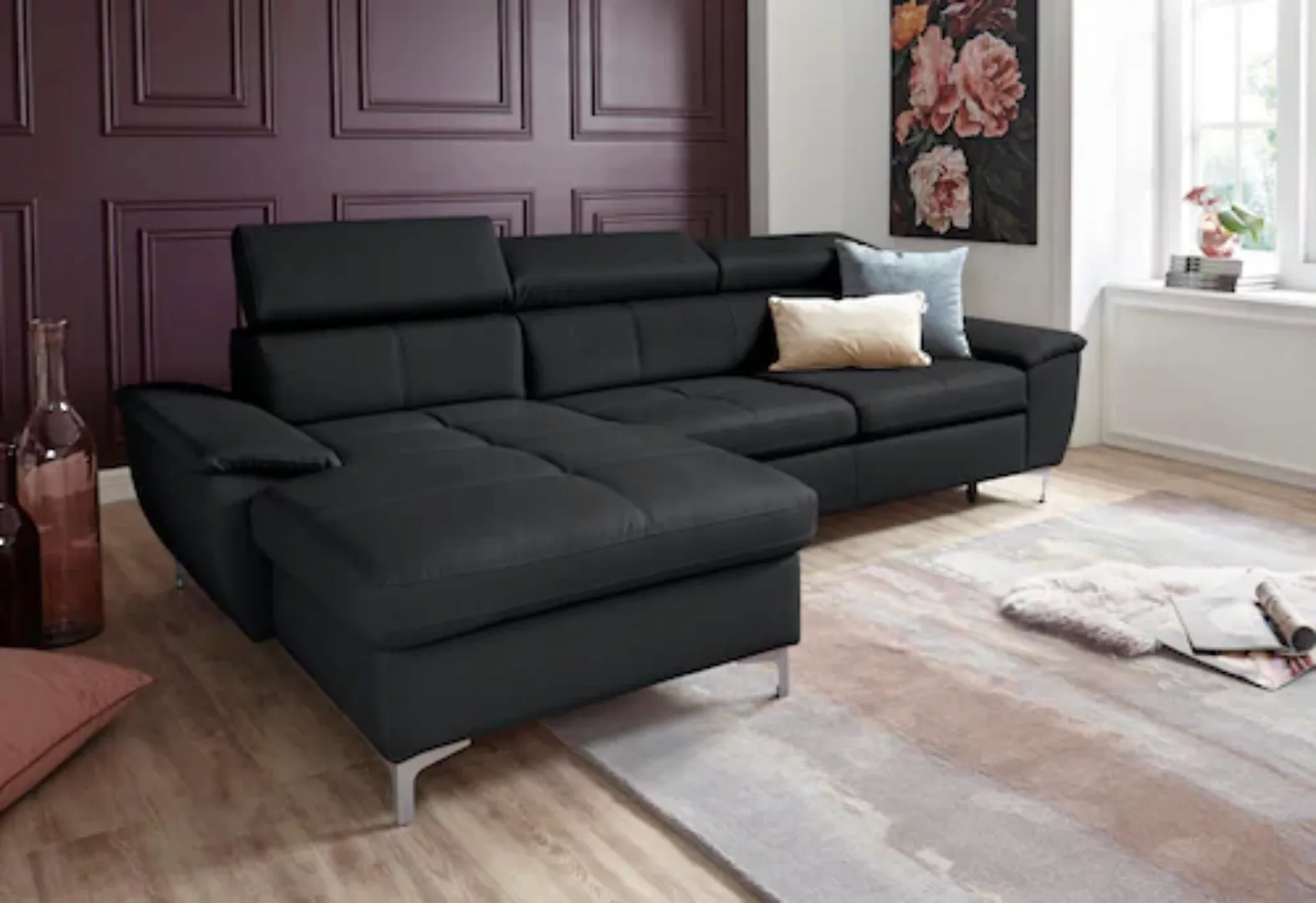 exxpo - sofa fashion Ecksofa "Azzano, L-Form", wahlweise mit Bettfunktion günstig online kaufen