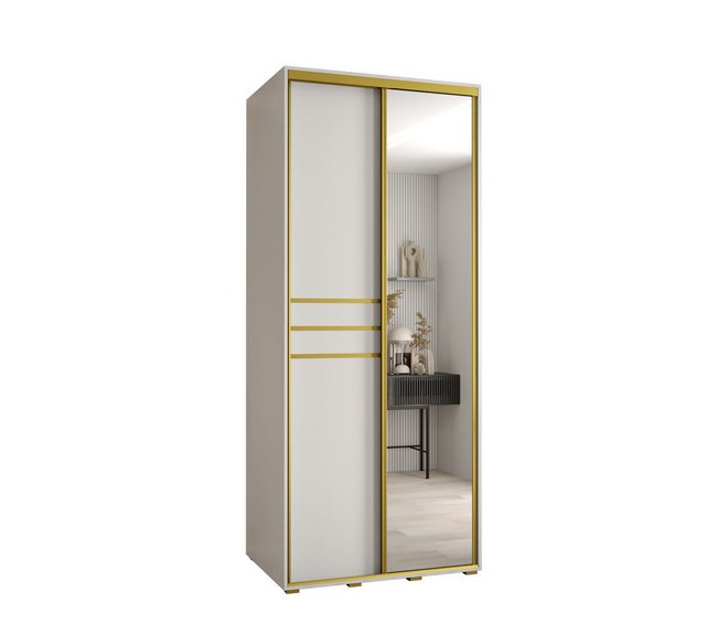 Beautysofa Kleiderschrank Moderner, eleganter Kleiderschrank mit Spiegeltür günstig online kaufen