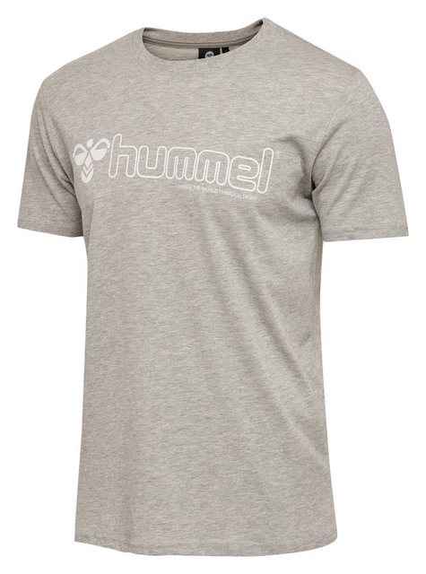 hummel T-Shirt MARCEL Herren Shirt grau mit Logo Baumwolle Freizeit Sommer günstig online kaufen