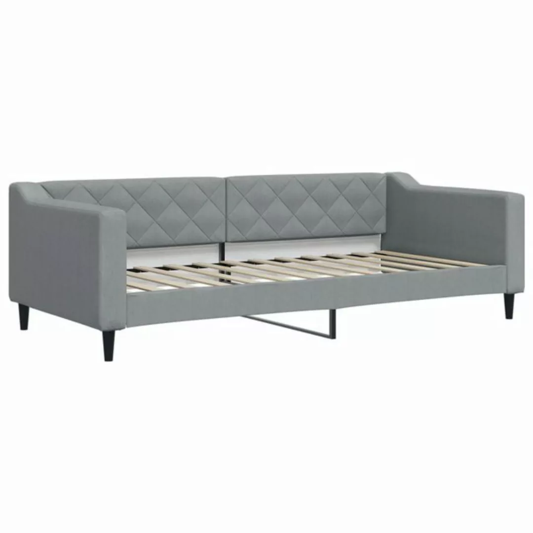 vidaXL Gästebett Gästebett Tagesbett Hellgrau 90x200 cm Stoff Bett Bettgest günstig online kaufen