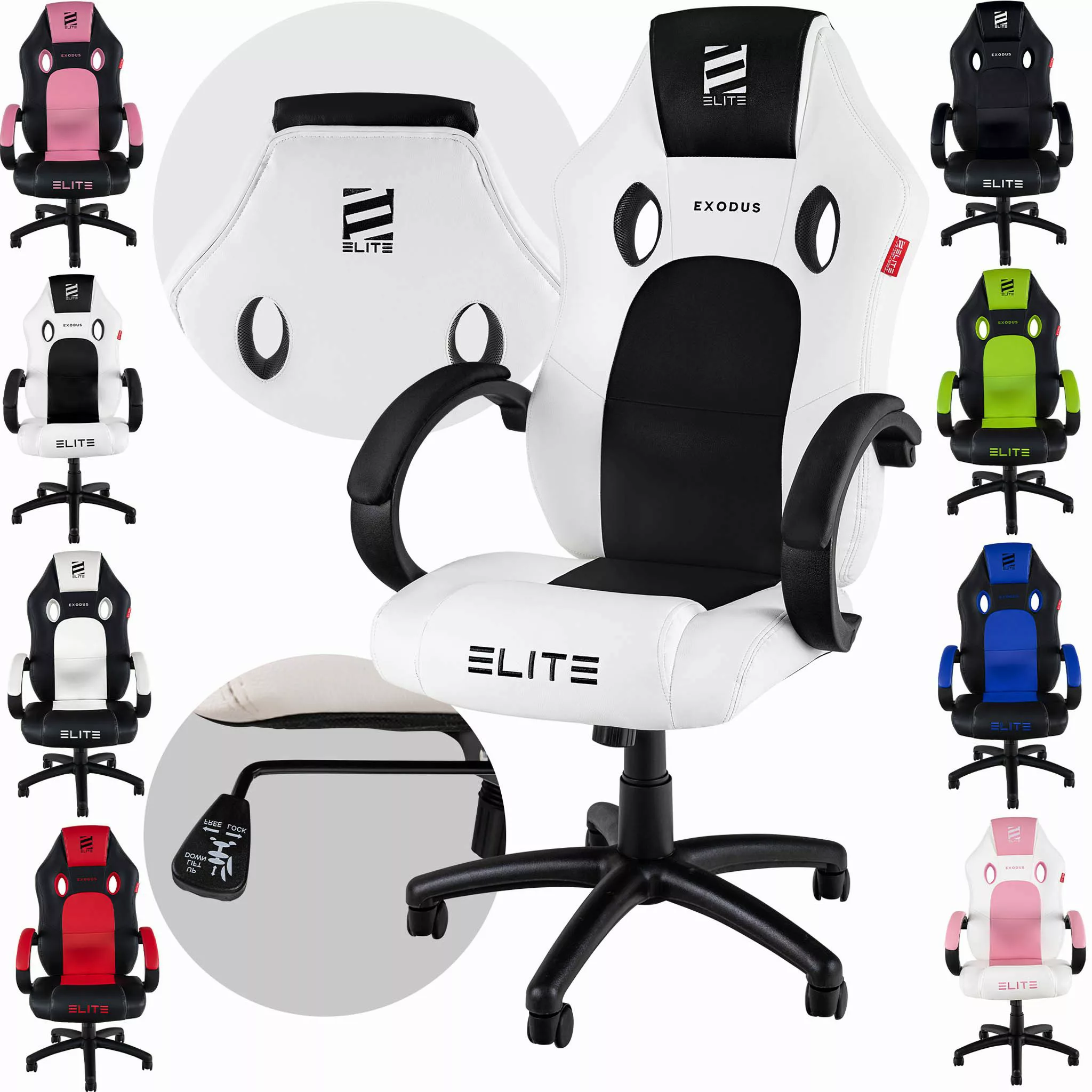 ELITE Gaming Gaming-Stuhl Ergonomischer Gamingstuhl Exodus günstig online kaufen